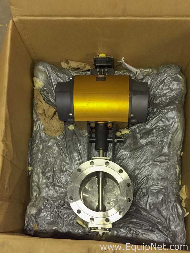 Gemco 10 Inch C22 Hastelloy Pneumatic Actuated Butterfly Valve for Corrosive Applications