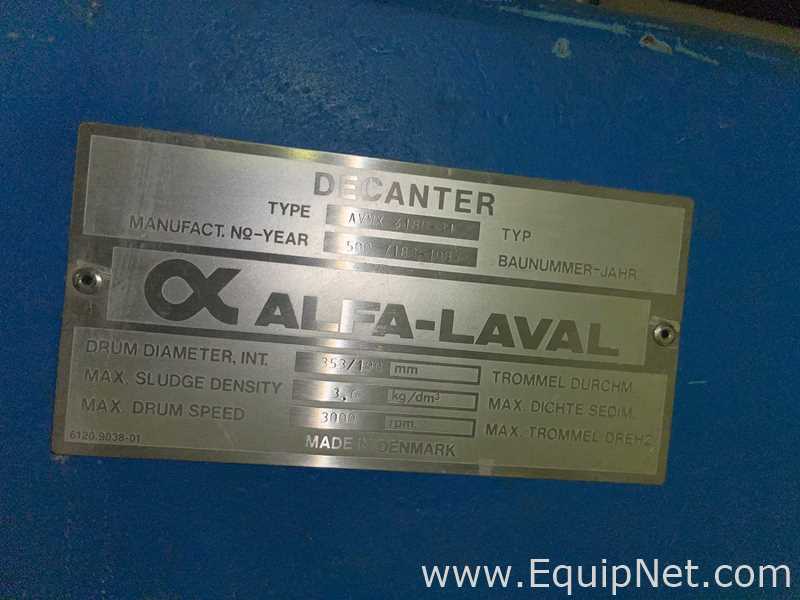 Centrífuga Decantadora ALFA-LAVAL AVNX 418B-31