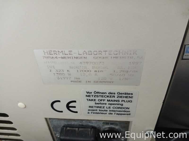 Hermle Z323K Universal high Speed Laboratory Centrifuge