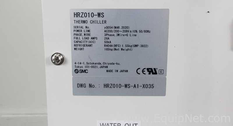 Lot of 2 SMC HRZ010-WS Refrigerated Thermo-Coolers