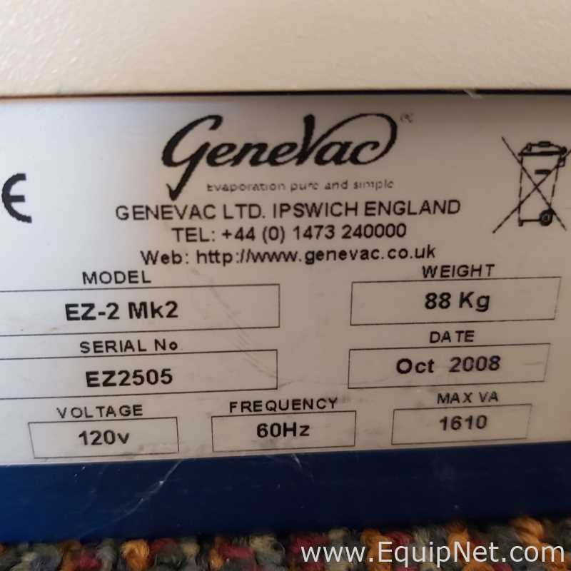 Lot Of Two GeneVac EZ2 Plus Evaporators