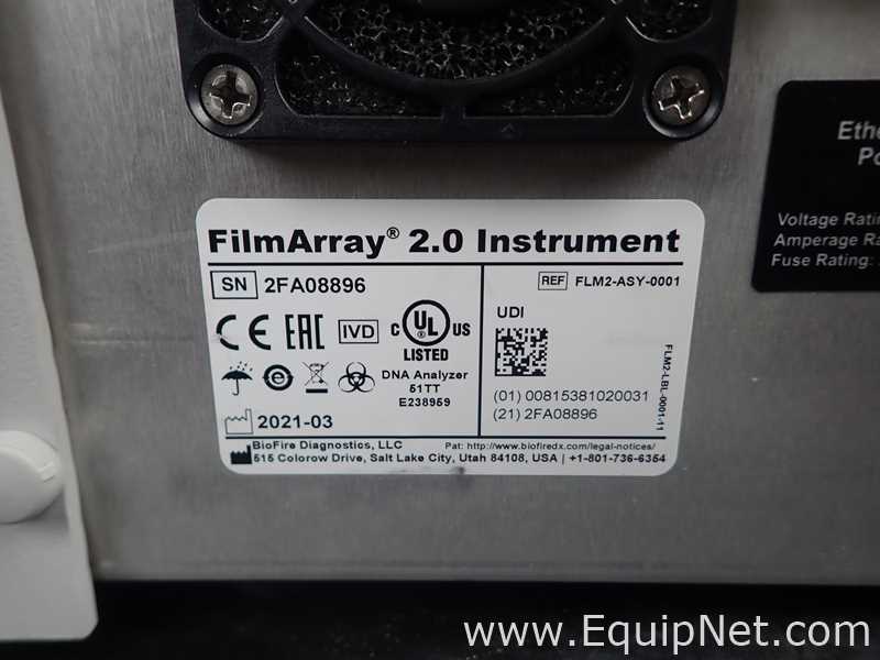 Lot of 2 BioFire FilmArray 2.0 PCR Instruments