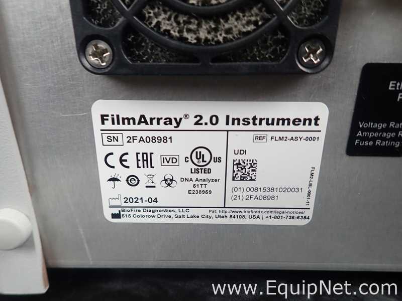 Lote de 2 PCR y Termociclador BioFire FilmArray Instruments FilmArray 2.0