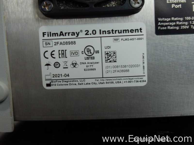 Lote de 2 PCR y Termociclador BioFire FilmArray Instruments FilmArray 2.0