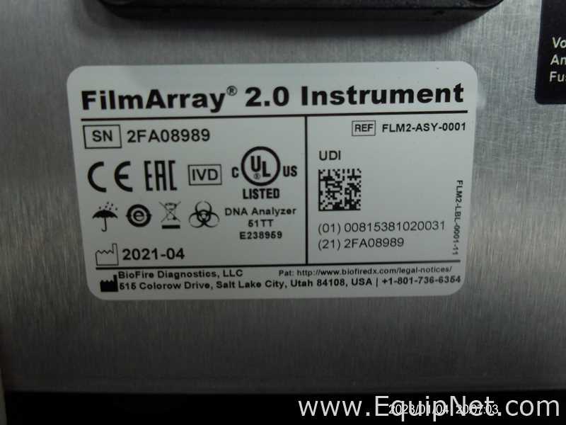Lote de 2 PCR y Termociclador BioFire FilmArray Instruments FilmArray 2.0