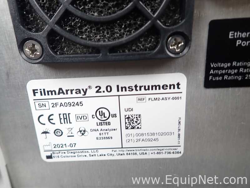 Lote de 2 PCR y Termociclador BioFire FilmArray Instruments FilmArray 2.0