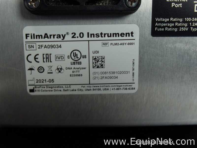 Lote de 2 PCR y Termociclador BioFire FilmArray Instruments FilmArray 2.0