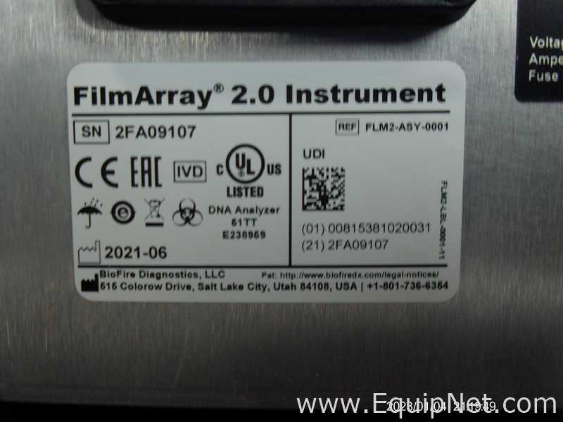 Lote de 2 PCR y Termociclador BioFire FilmArray Instruments FilmArray 2.0