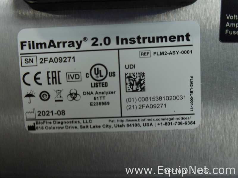 Lote de 2 PCR y Termociclador BioFire FilmArray Instruments FilmArray 2.0