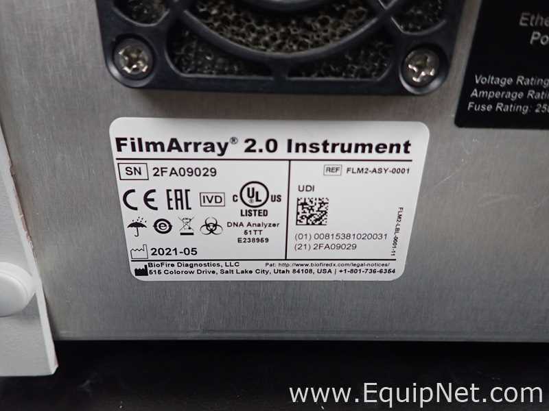 Lote de 2 PCR y Termociclador BioFire FilmArray Instruments FilmArray 2.0