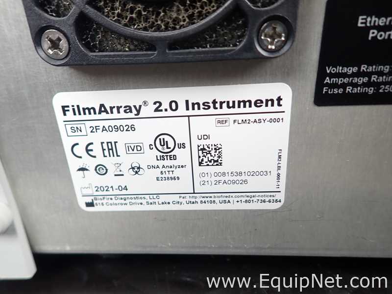 Lote de 2 PCR y Termociclador BioFire FilmArray Instruments FilmArray 2.0
