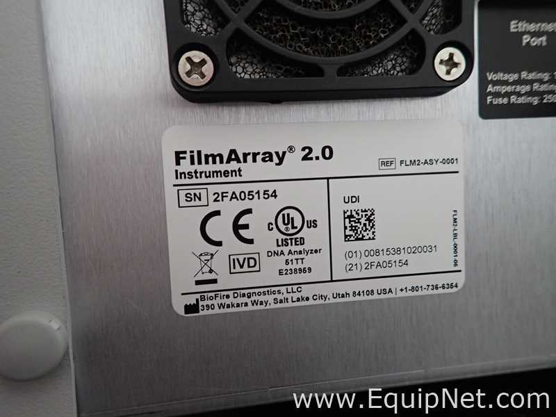Lote de 2 PCR y Termociclador BioFire FilmArray Instruments FilmArray 2.0