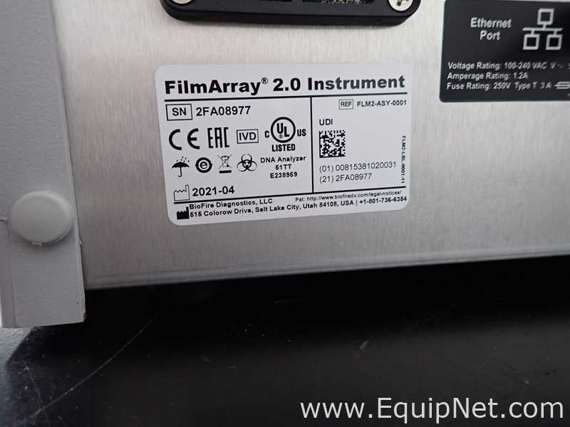 Lote de 2 PCR y Termociclador BioFire FilmArray Instruments FilmArray 2.0