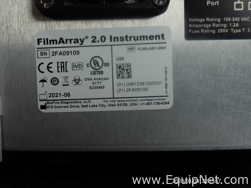 Lote de 2 PCR y Termociclador BioFire FilmArray Instruments FilmArray 2.0