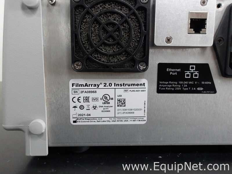 Lote de 2 PCR y Termociclador BioFire FilmArray Instruments FilmArray 2.0