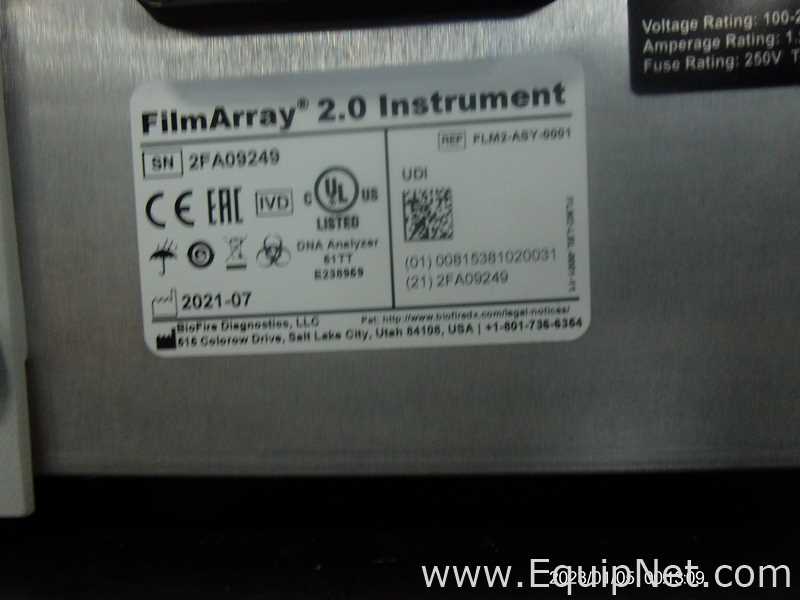 Lote de 2 PCR y Termociclador BioFire FilmArray Instruments FilmArray 2.0