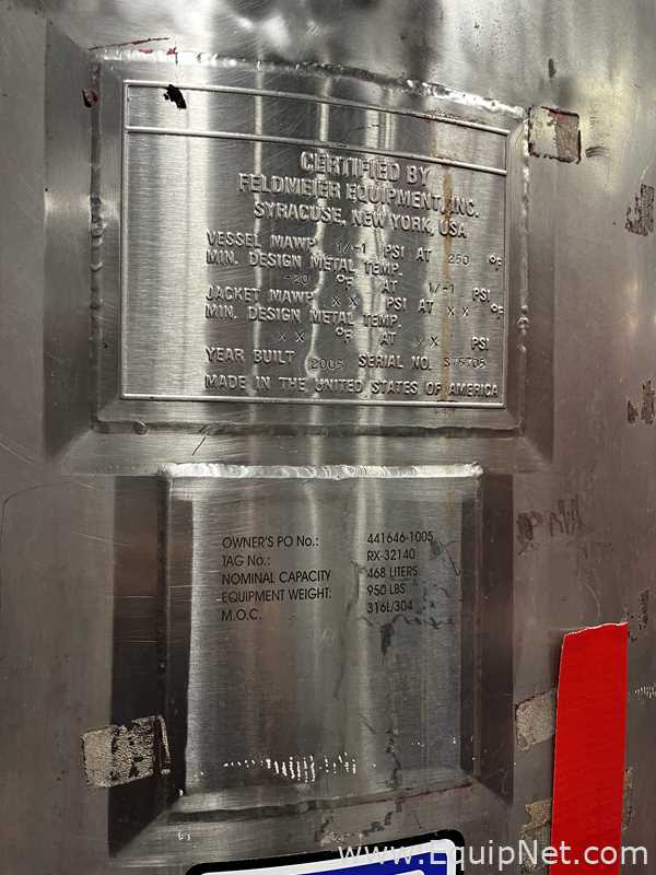 Reator aço inox Feldmeier Equipment Inc. 