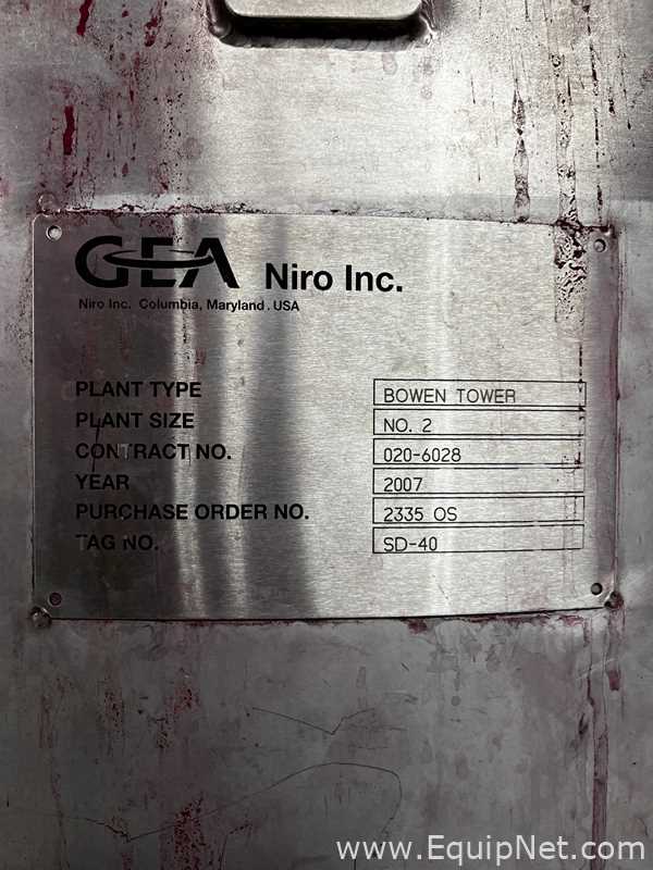 Secador de Pulverização GEA Niro SD-40