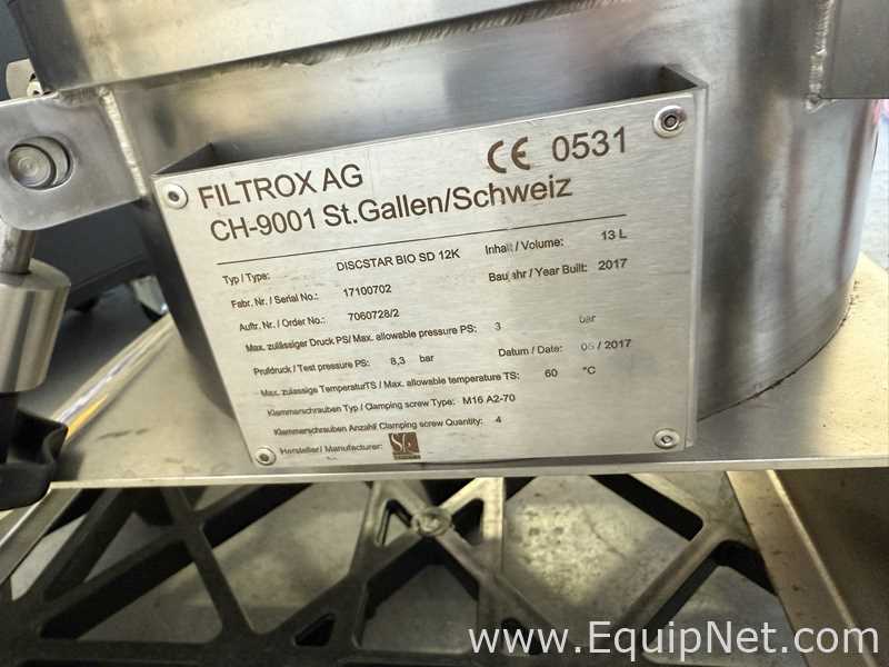 Tanque - Vaso de Pressão Filtrox Werk AG  DISCSTAR BIO SD 12K