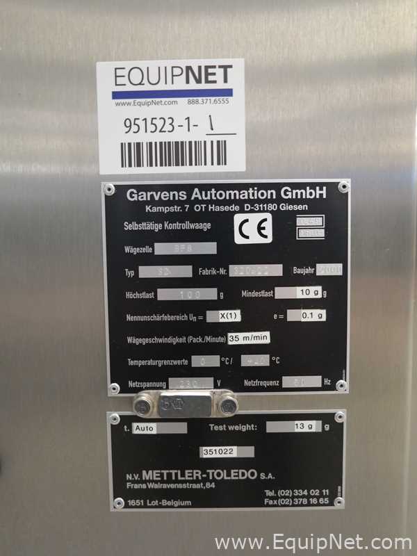 lote de   Verificador de Peso Garvens Automation GmbH 