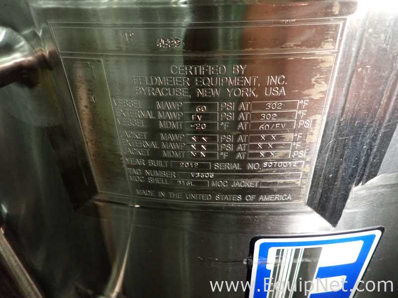 Tanque Acero inoxidable Feldmeier Equipment Inc. 