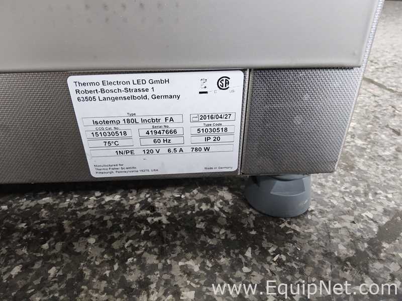 Thermo Electron Fisher Scientific Isotemp 180L Incubator FA