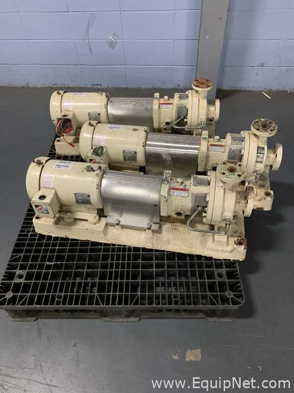 One Lot of Three Goulds 1X1.50 - 6 Centrifugal Pumps