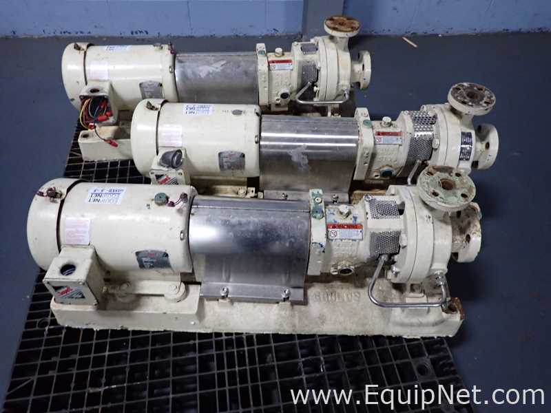 One Lot of Three Goulds 1X1.50 - 6 Centrifugal Pumps