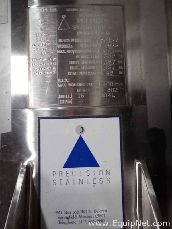 Tanque Precision Stainless, Inc. Requisitos de Ar 1770 L