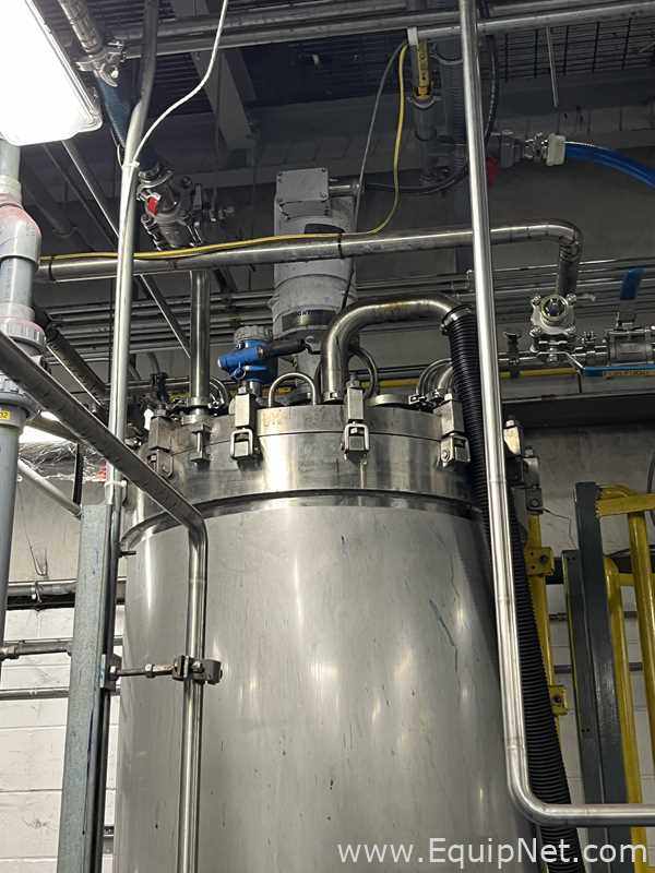 850 Lt Feldmeir 316L Stainless Steel Pal A Centrifuge Feed Tank with Agitator on Top