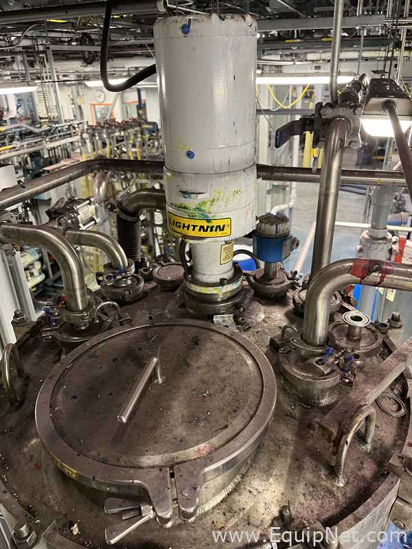 850 Lt Feldmeir 316L Stainless Steel Pal A Centrifuge Feed Tank with Agitator on Top
