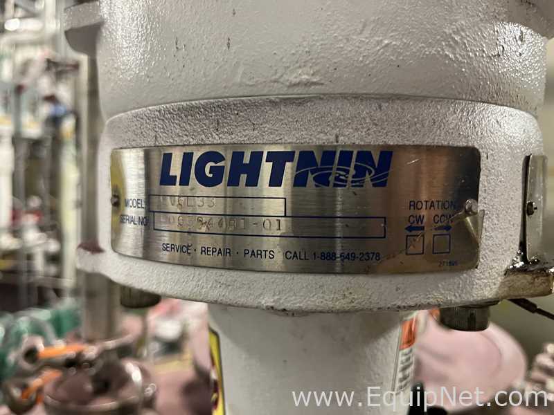 850 Lt Feldmeier 304 Stainless Steel Centrate Tank with Lightnin Agitator on Top