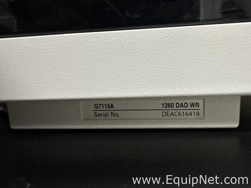 Agilent 1260 Infinity II HPLC Fluid Chromatography with Multisampler, Quat Pump, MCT and DAD WR