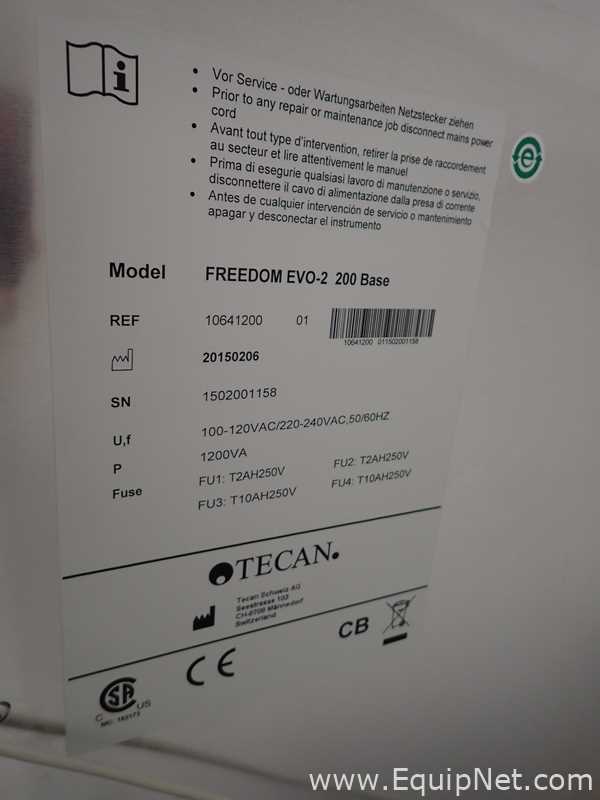 Manipulador de Líquidos Tecan Freedom EVO 2-200 Base