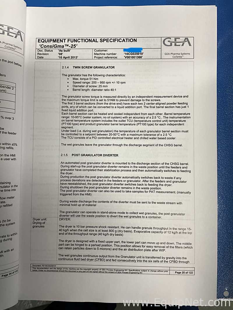 GEA Collette ConsiGma 25 Courtoy Modul P Continuous Tablet Manufacturing Line - CTL