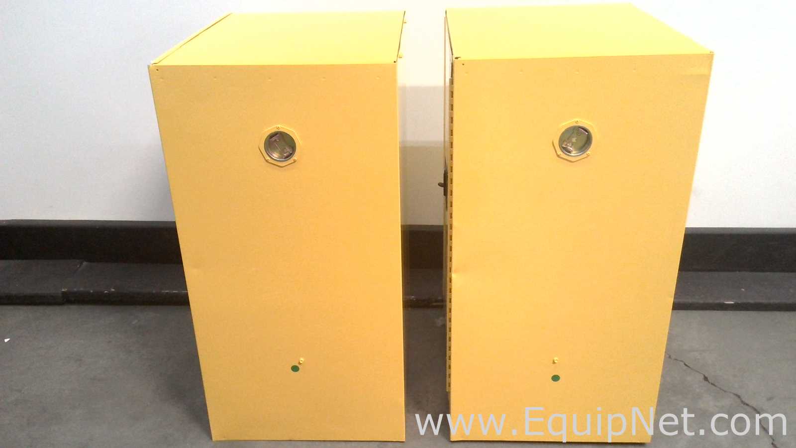 Lot of 2 JustRite Sure-Grip EX Flammable Storage Cabinets