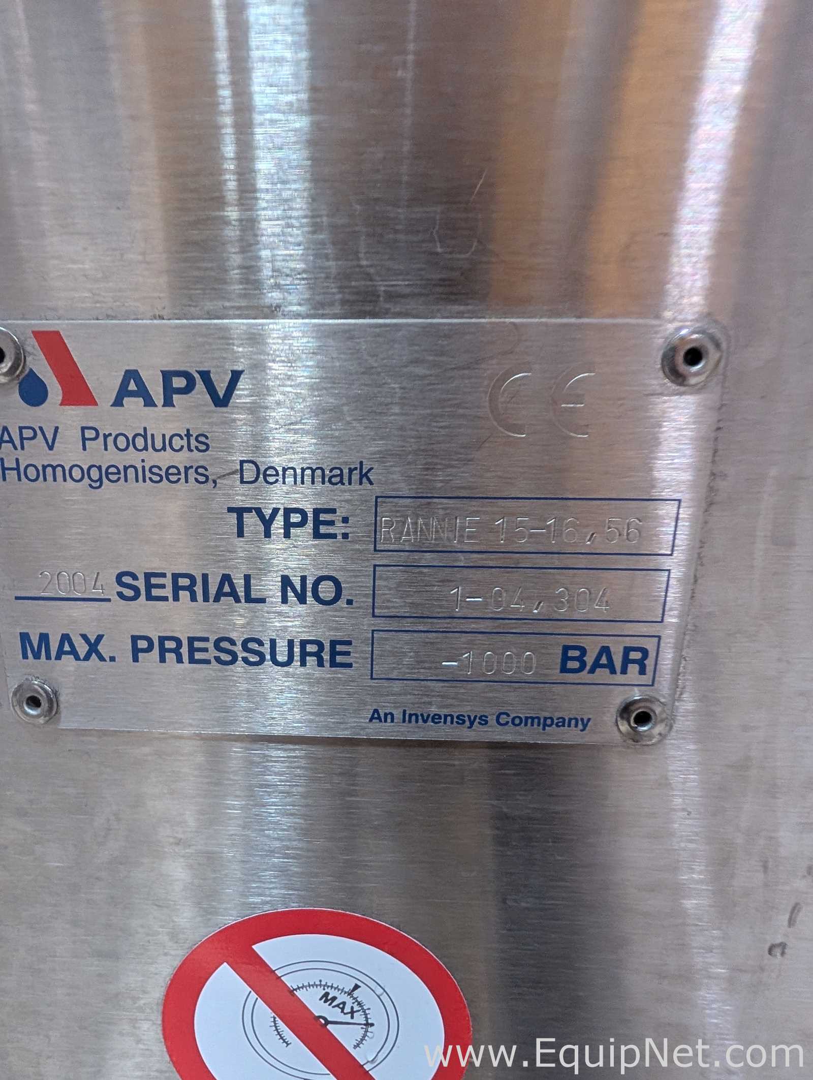 APV Rannie 15-16.56 Homogenizer