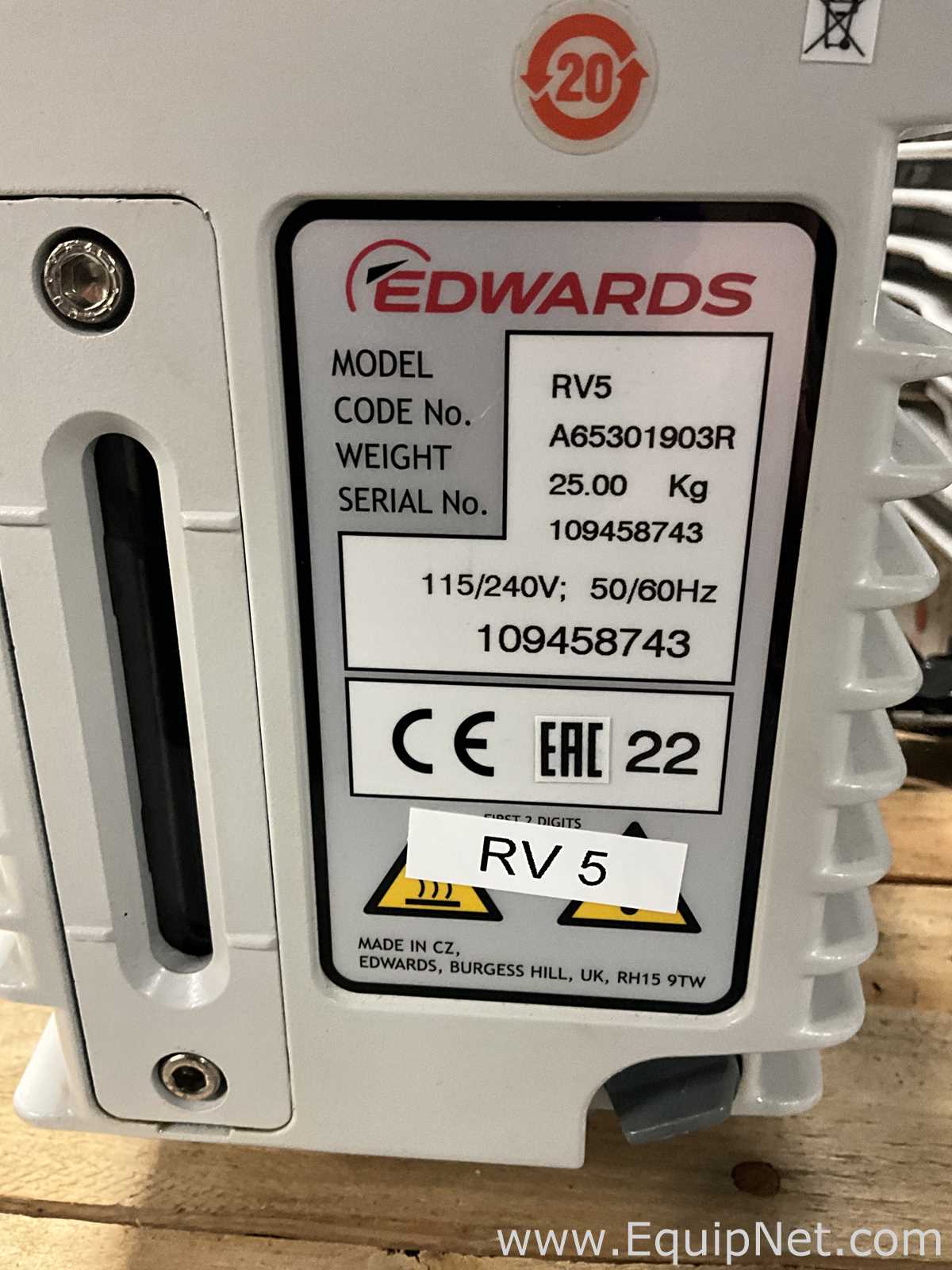 Edwards RV5 Vacuum Pump