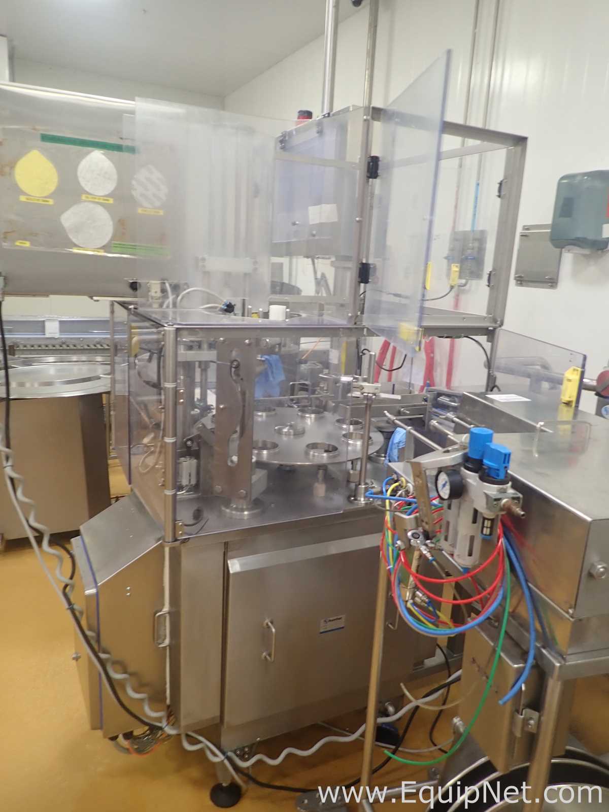 Hunter Filling Systems Model 2101 Destaker, Filler, Lid Placer and Ejector System