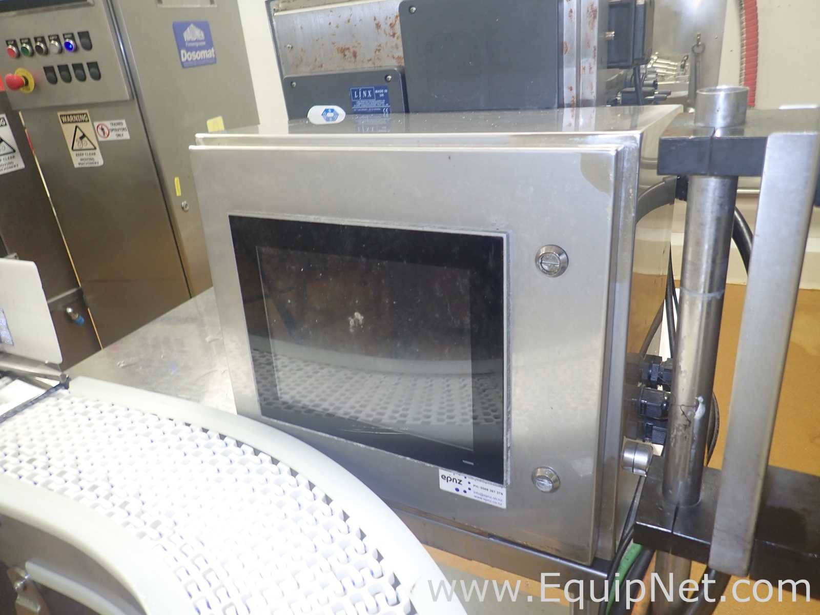 Linx 8940 IP65 High Speed Inkjet Printer with Belt Conveyor and Omron Inspection System