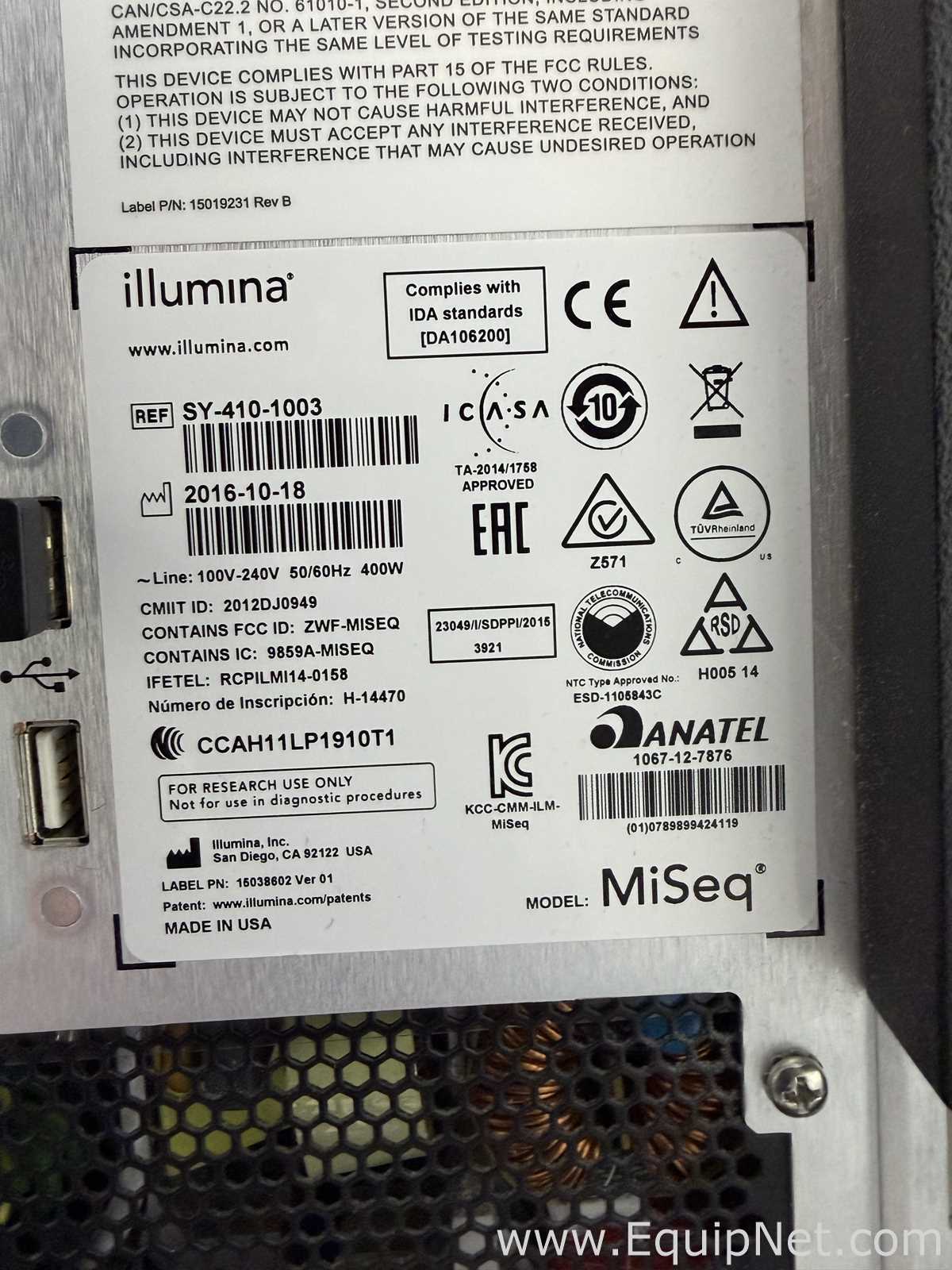 Secuenciador Illumina MiSeq