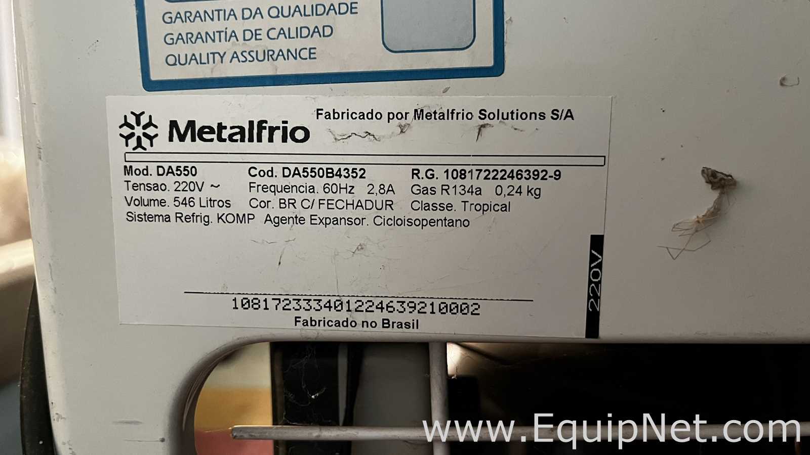 Freezer Horizontal 2 Portas Metalfrio DA550