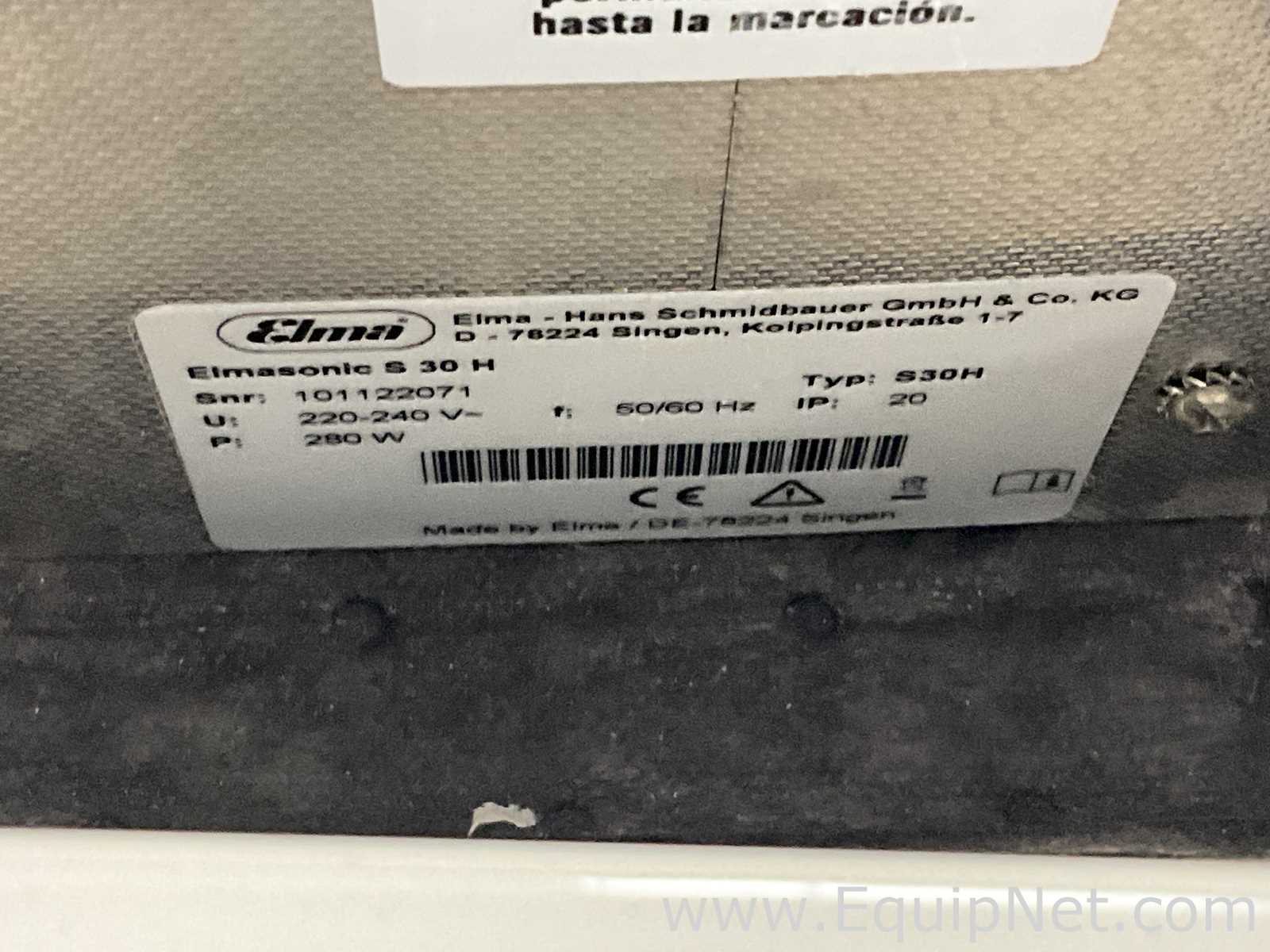 Limpador Ultrassônico Elma Schmidbauer GmbH Elmasonic S 30.  3 Litros