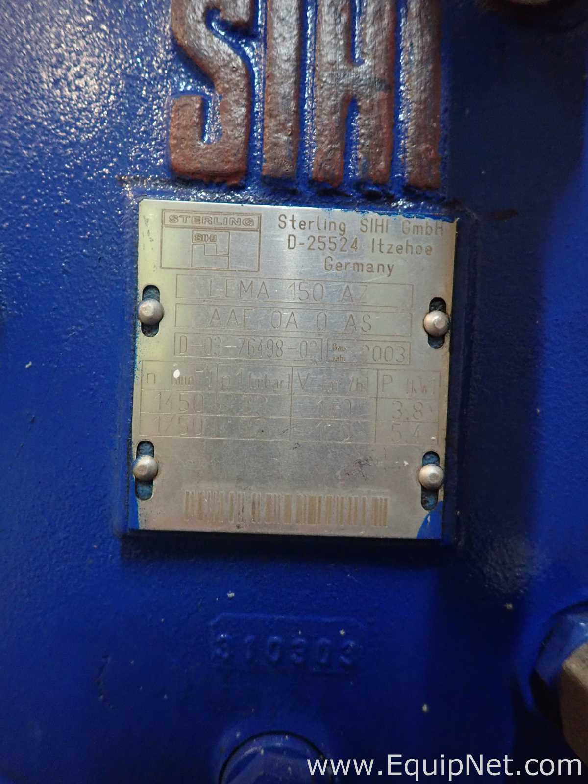 Sterling SIHI Vacuum Pump Lema 150 AZ