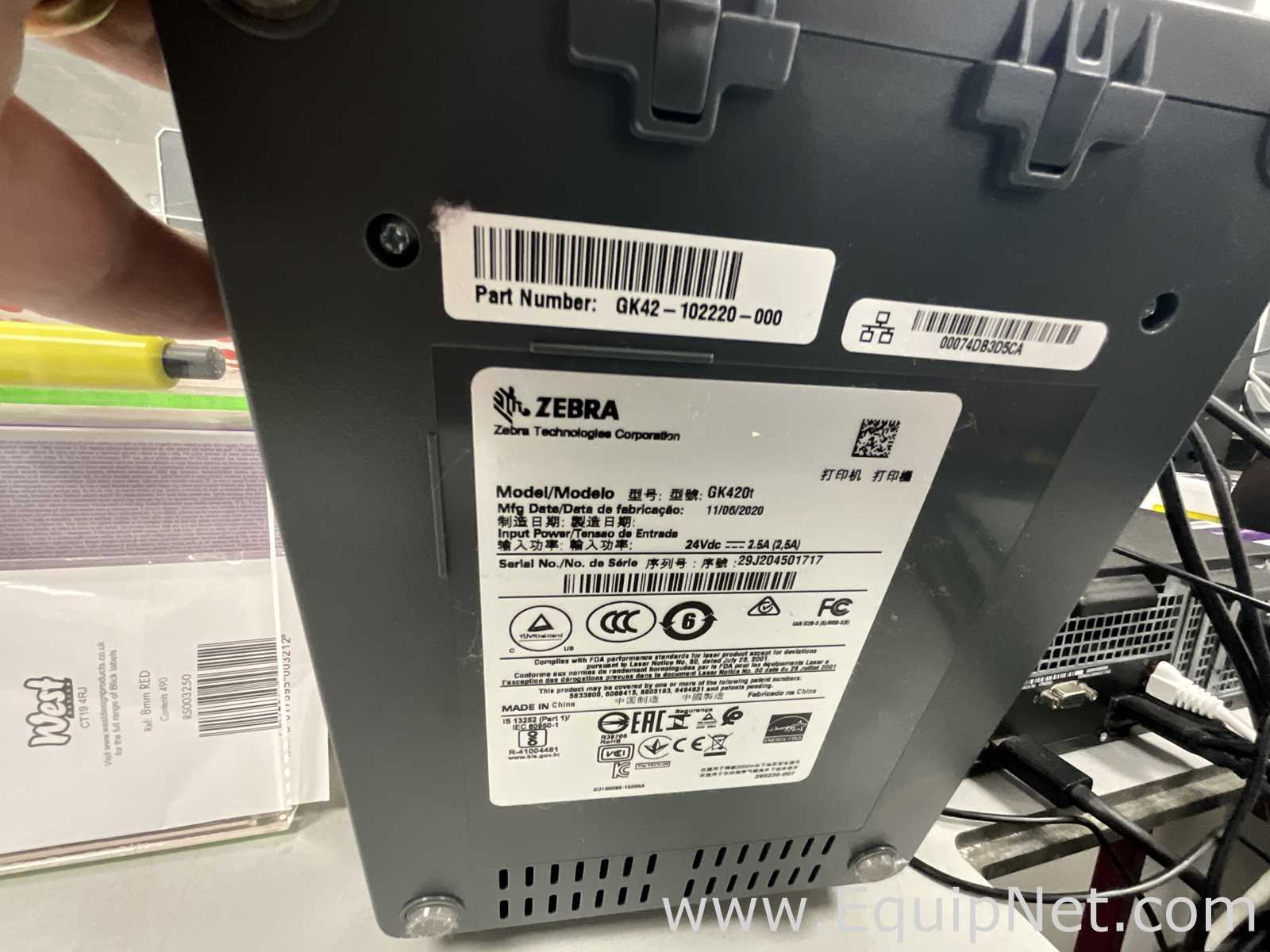 Zebra Technologies GK420t Adhesive Label Printer