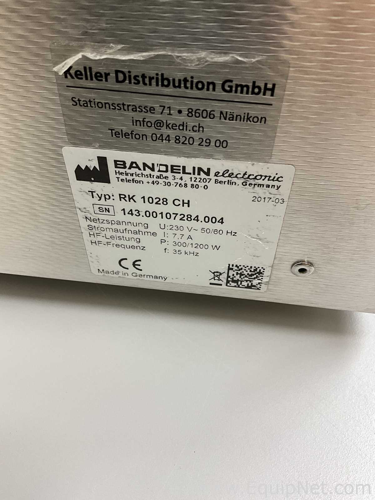 Bandelin Electronic Sonorex Super RK 1028 CH Ultrasonic Cleaner