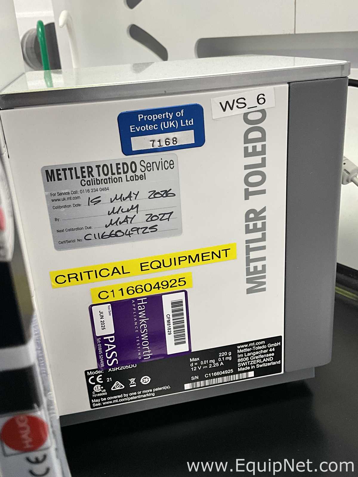 Báscula Mettler Toledo XSR205DU