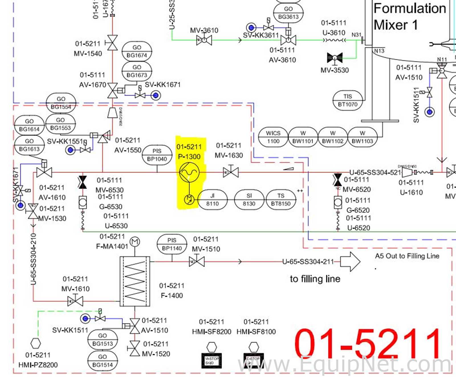 Netzsch 6000L Formulation 2 High Speed Mixing Vessel 5121 - Skid 4-1 Cooling-Buffer Transfer Station