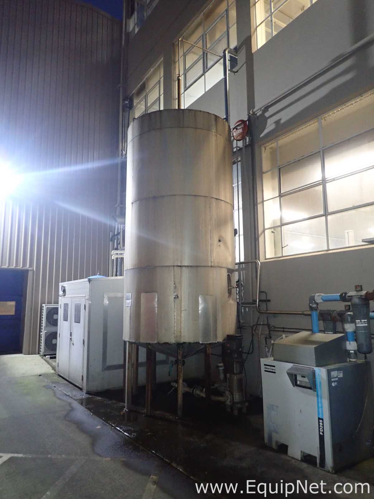 10000 Lt Approx Stainless Steel Hot Water Tank with Grundfos Pump