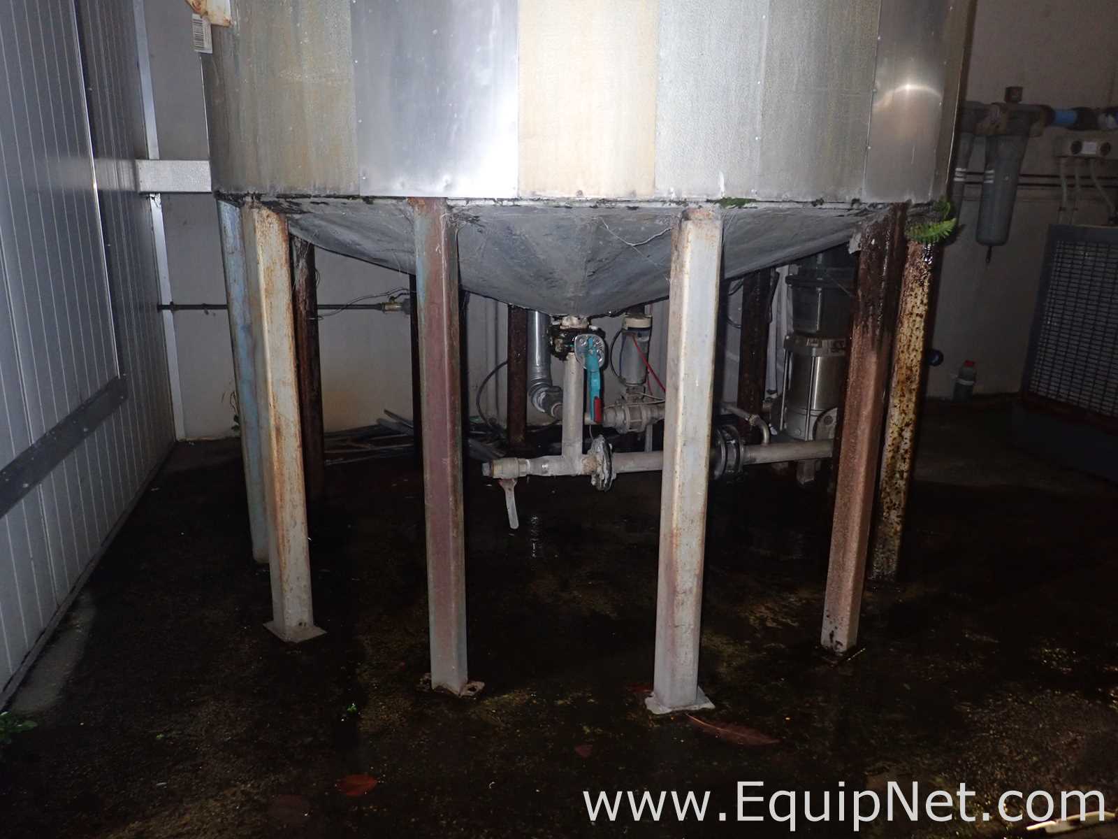 10000 Lt Approx Stainless Steel Hot Water Tank with Grundfos Pump
